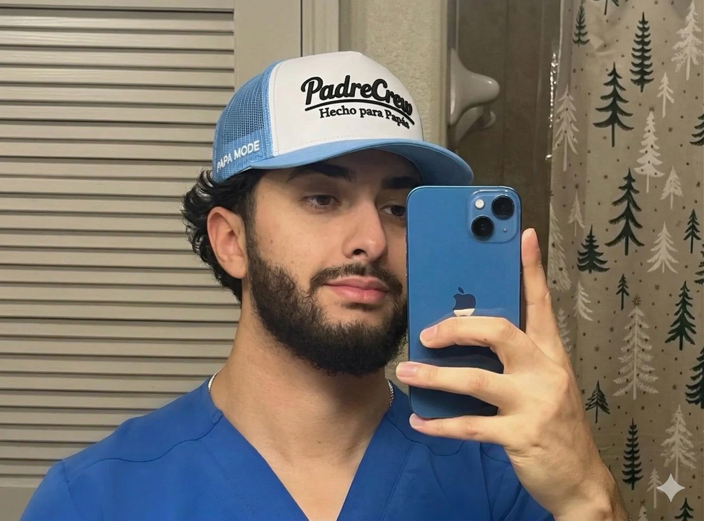 Snapback Blanco/Azul Glaciar